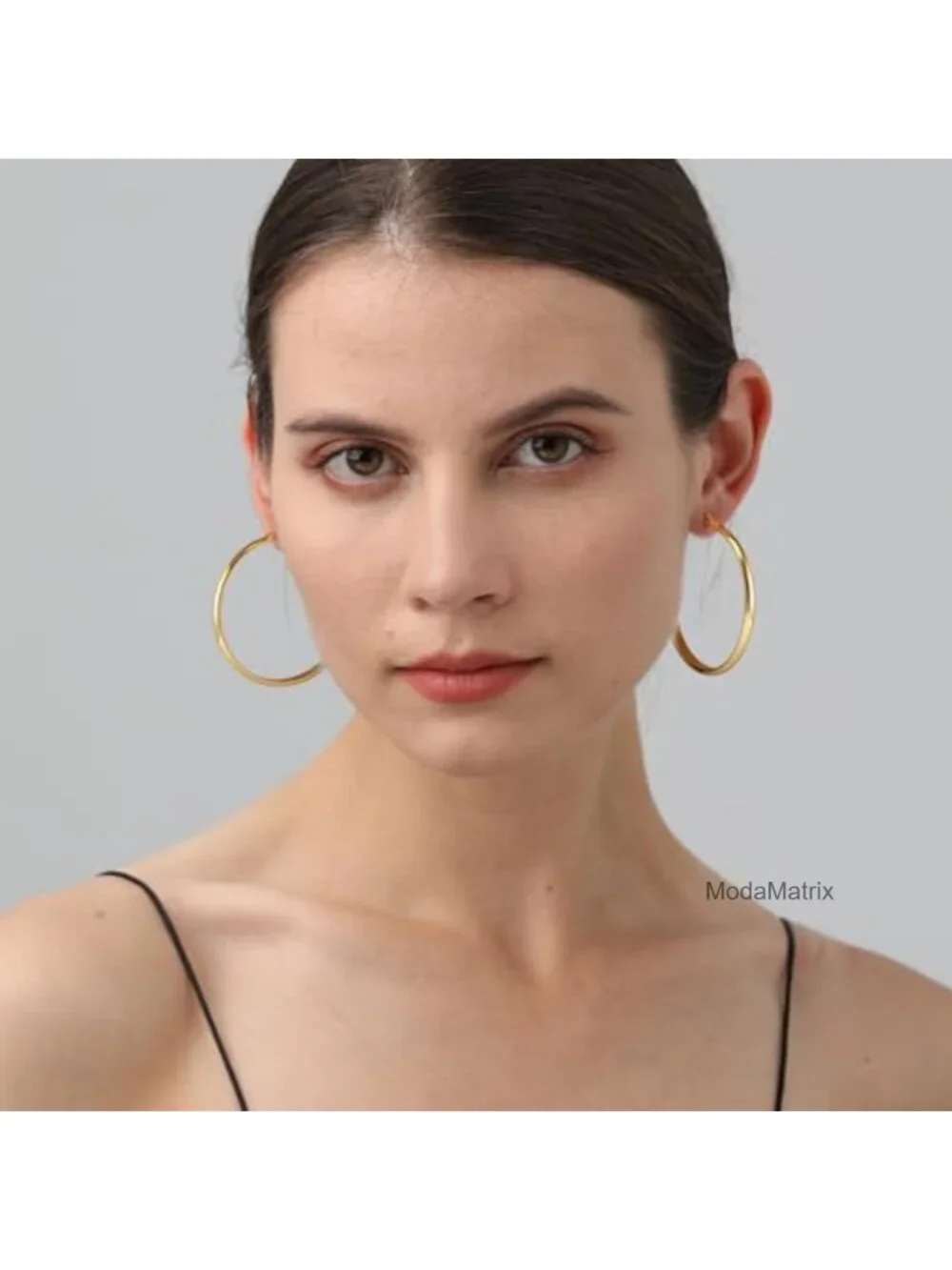 3mm Wide Large Hoop Earrings Hypoallergenic 925 Sterling Silver Post